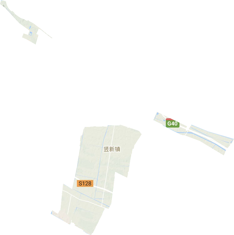 竖新镇地形地图