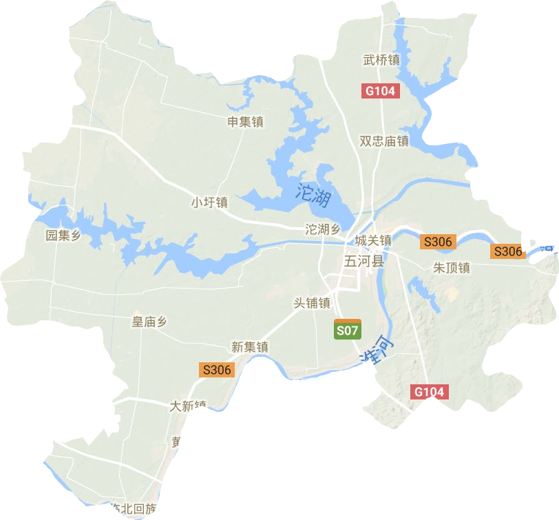 五河县地形地图