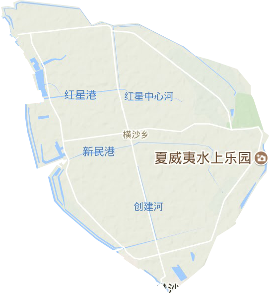 横沙乡地形地图