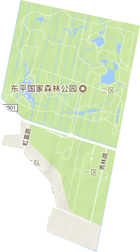 东平林场地形地图