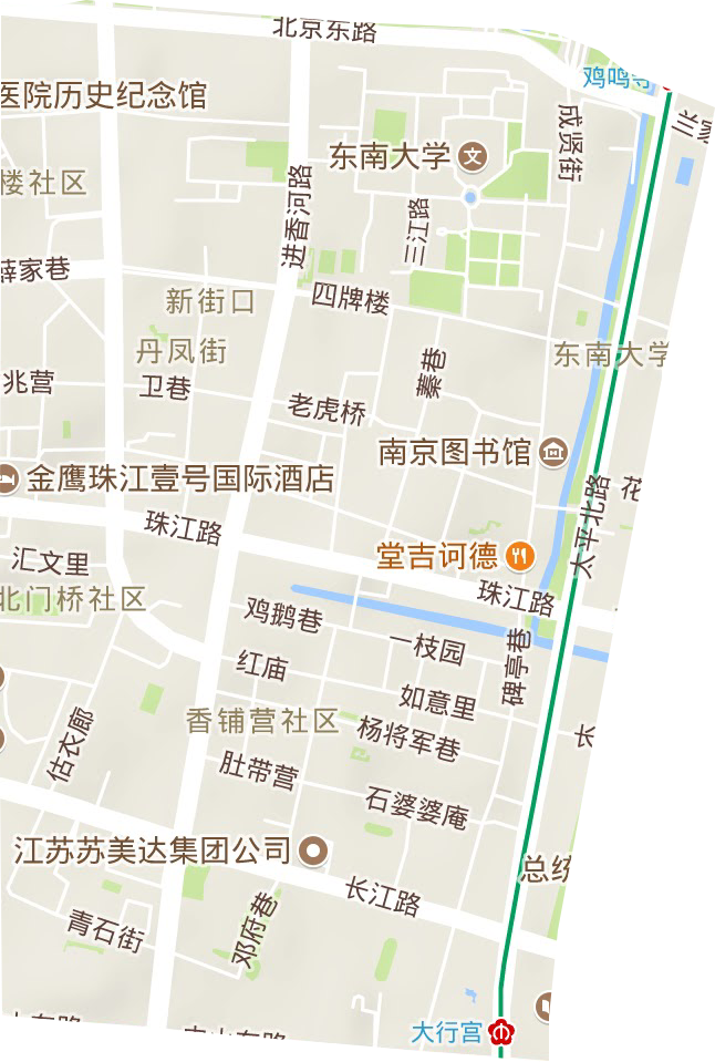 新街口街道地形地图