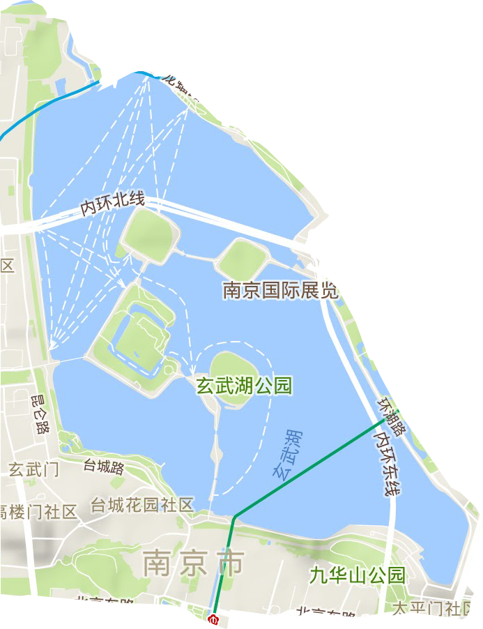 玄武门街道地形地图