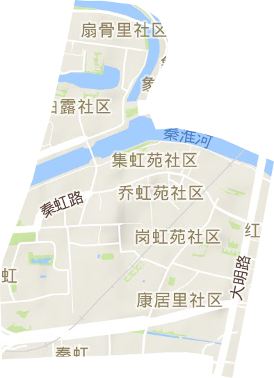 秦虹街道地形地图