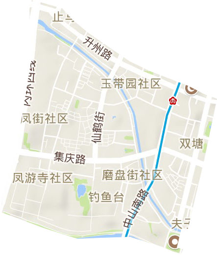 双塘街道地形地图