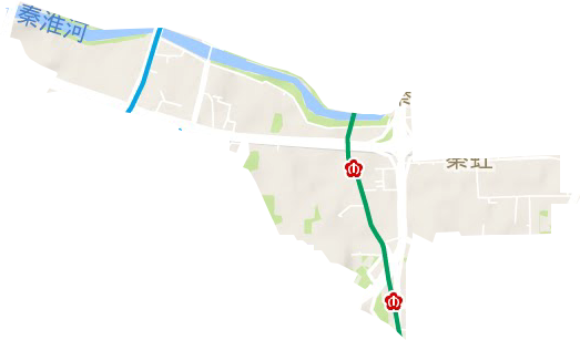 中华门街道地形地图