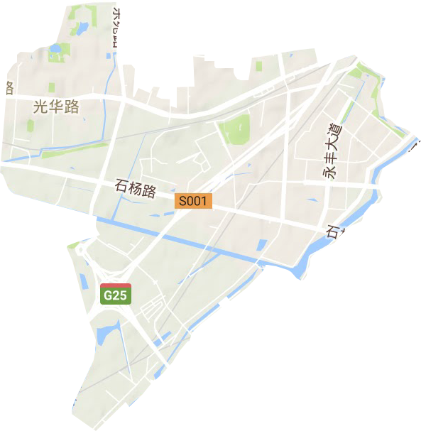 光华路街道地形地图