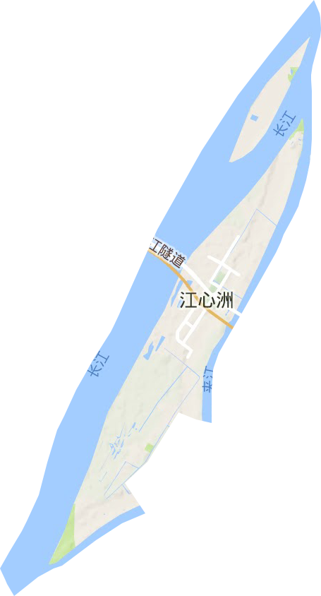 江心洲街道地形地图