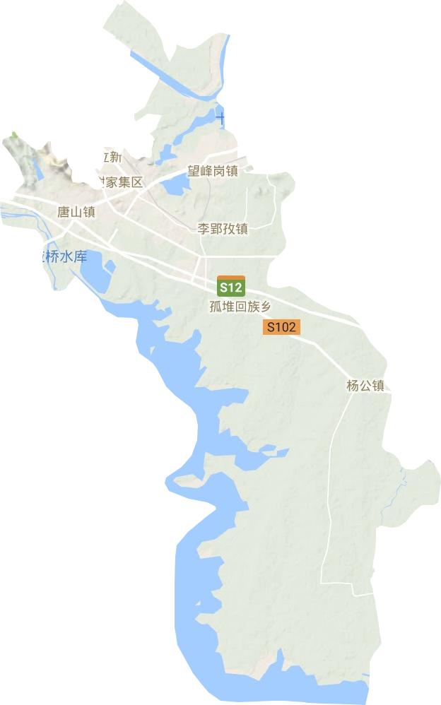 谢家集区地形地图