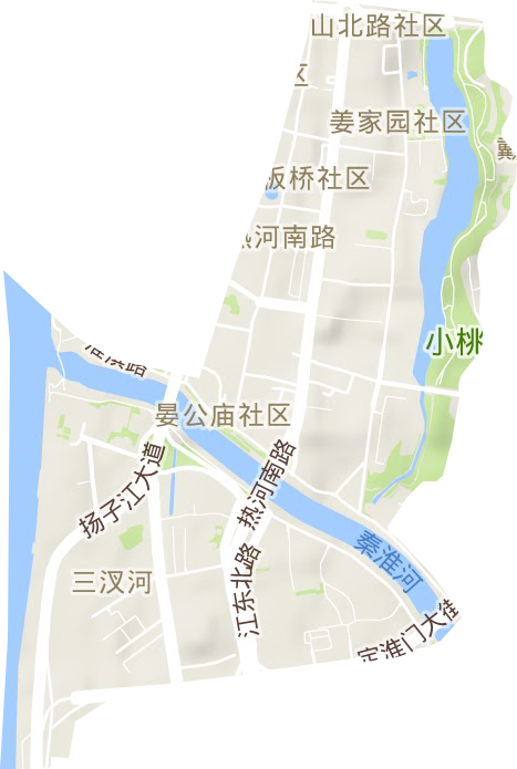热河南路街道地形地图