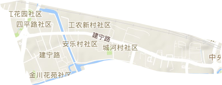 建宁路街道地形地图