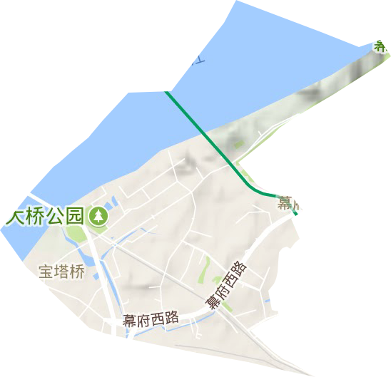 宝塔桥街道地形地图