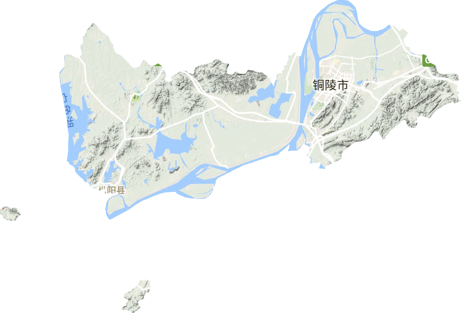铜陵市地形地图