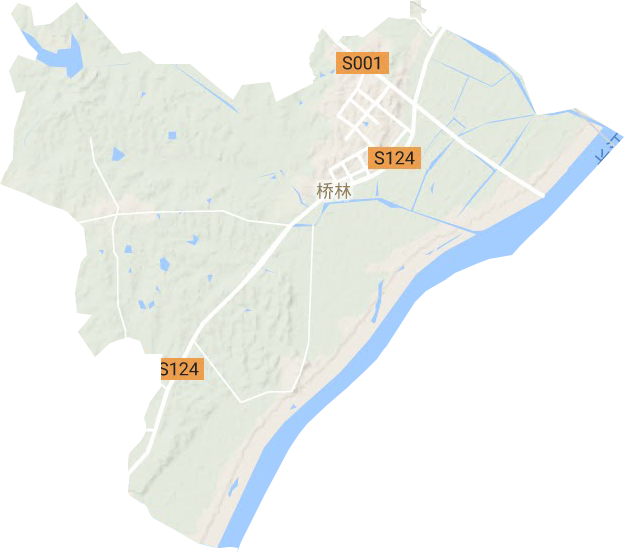 桥林街道地形地图