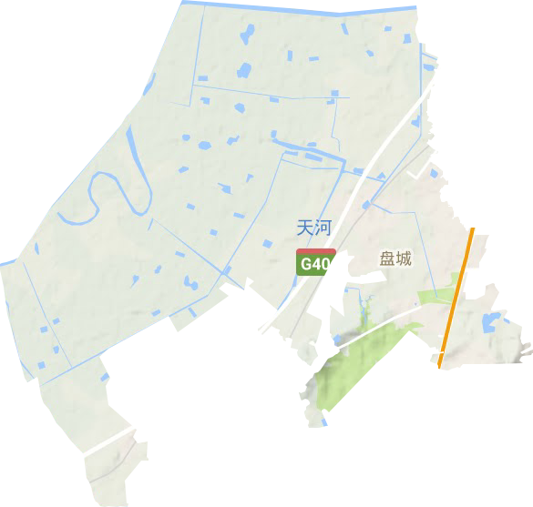 盘城街道地形地图