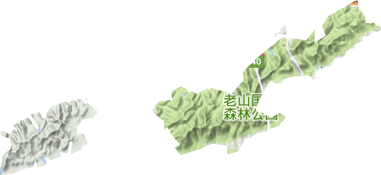 老山林场地形地图