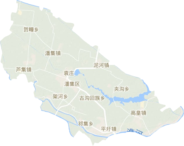 潘集区地形地图