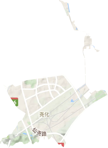 尧化街道地形地图