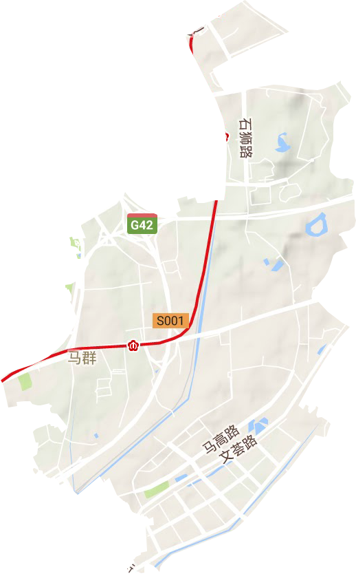马群街道地形地图
