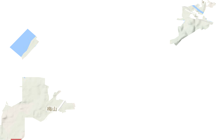梅山街道地形地图