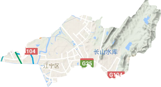 东山街道地形地图