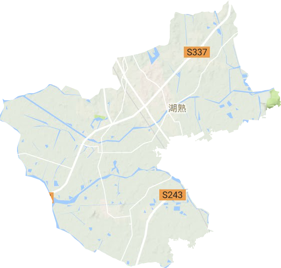 湖熟街道地形地图