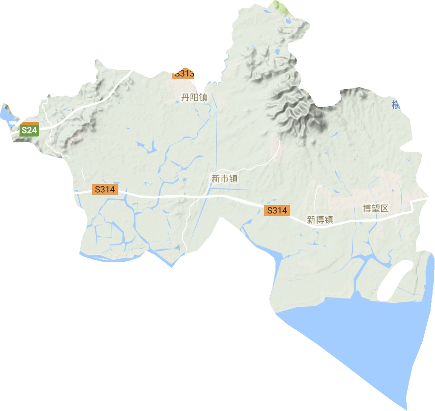 博望区地形地图