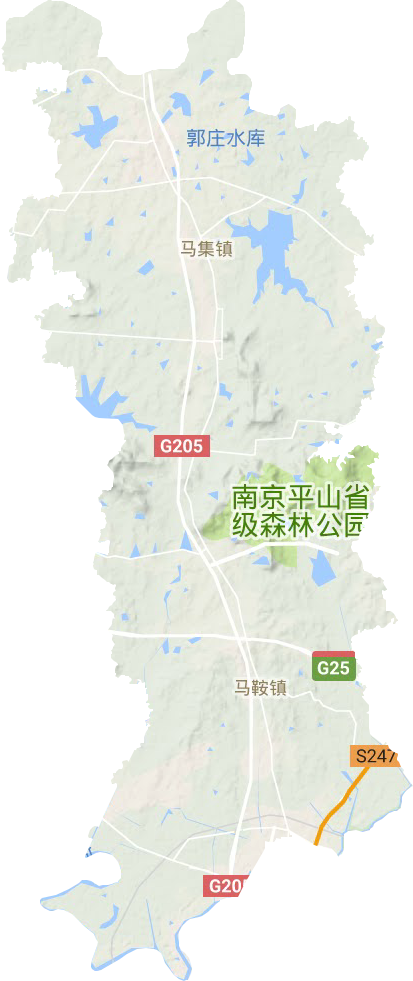马鞍街道地形地图