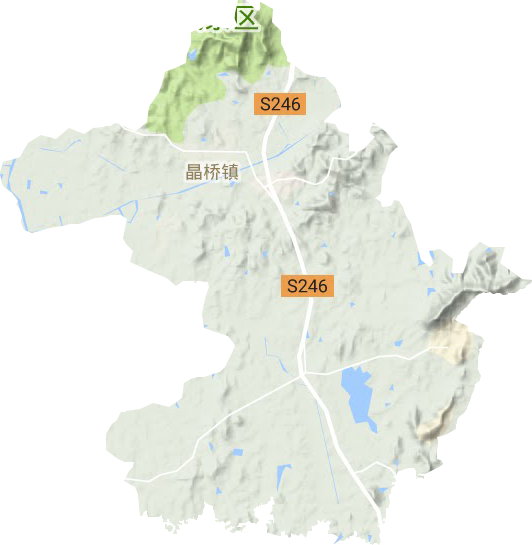 晶桥镇地形地图