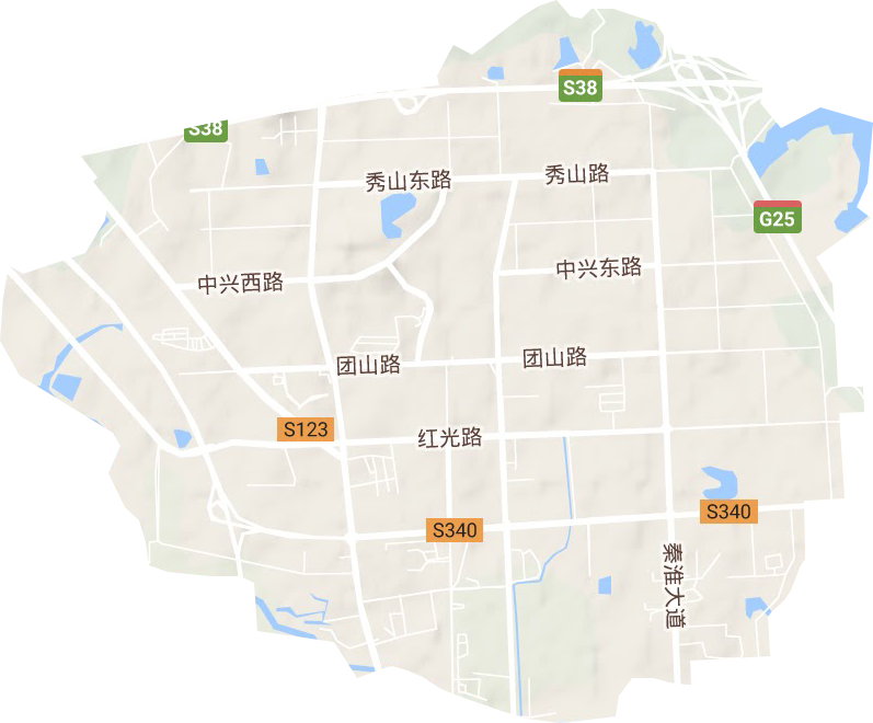 溧水开发区地形地图