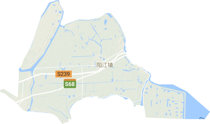 阳江镇地形地图