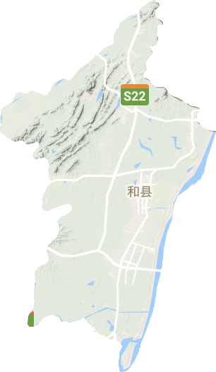 和县地形地图