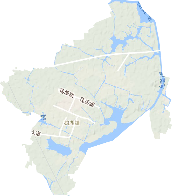 鹅湖镇地形地图