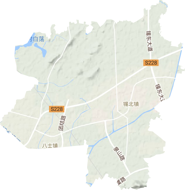 锡北镇地形地图
