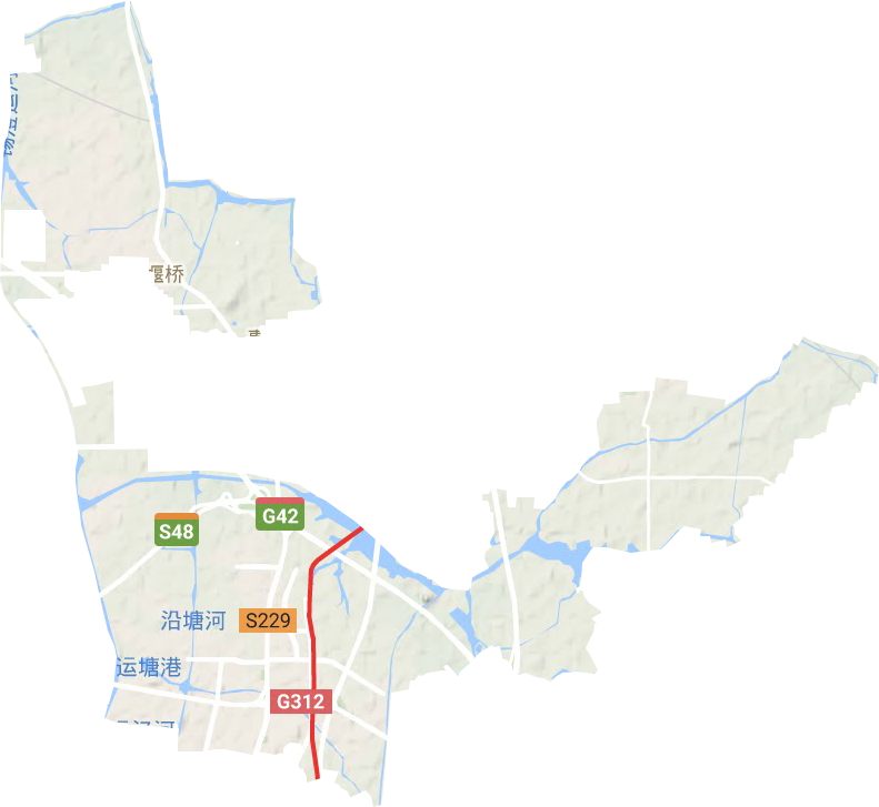 堰桥街道地形地图