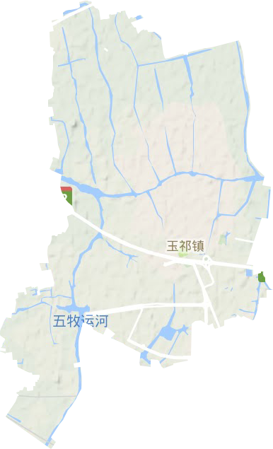 玉祁街道地形地图