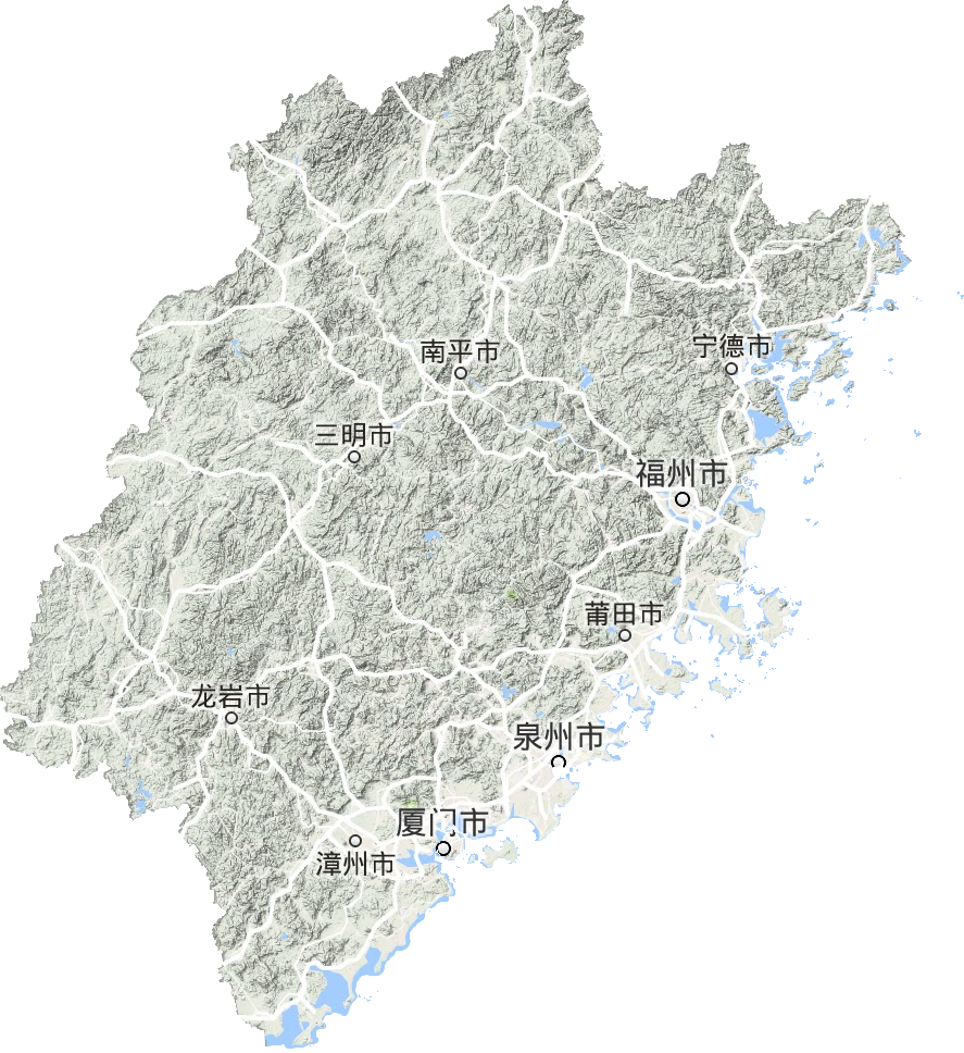 福建省地形地图