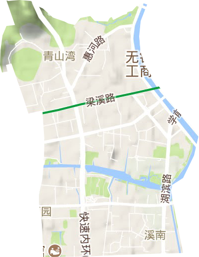 河埒街道地形地图