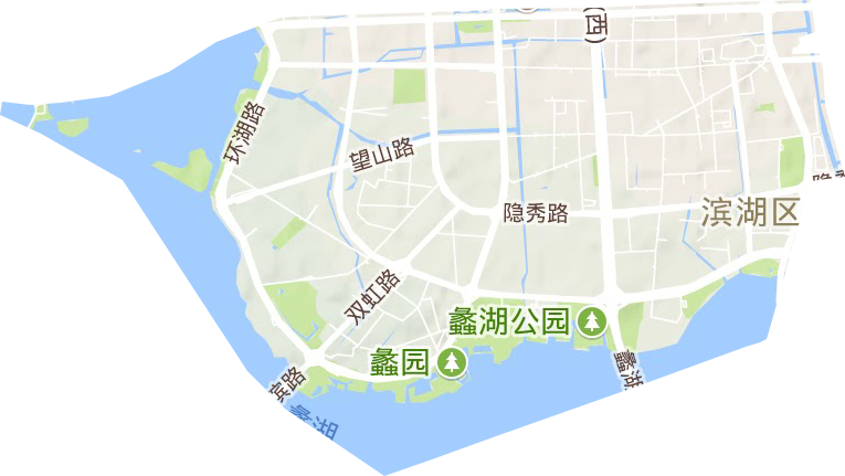 蠡湖街道地形地图