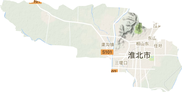 相山区地形地图