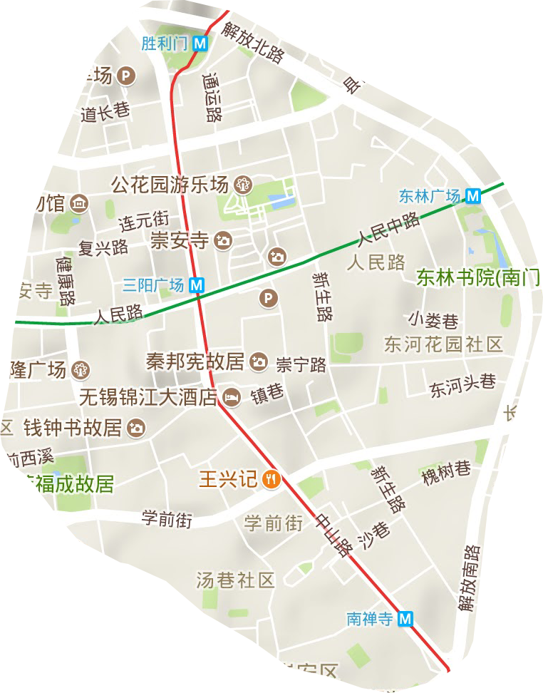崇安寺街道地形地图