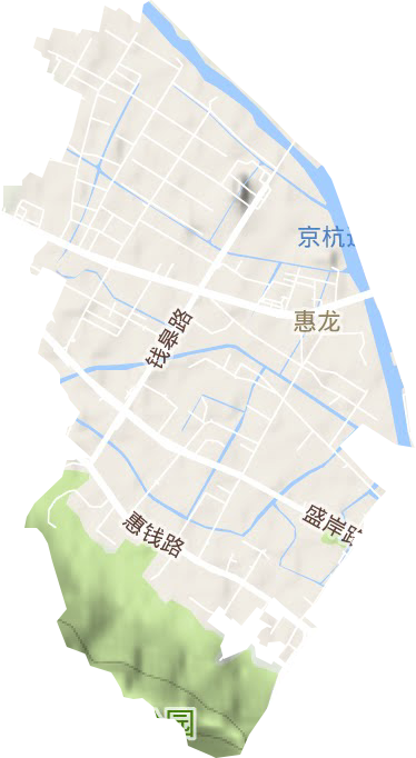 山北街道地形地图