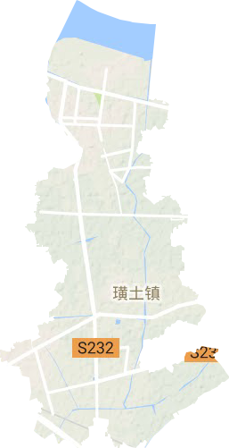 璜土镇地形地图