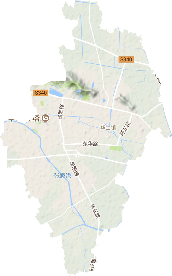 华士镇地形地图
