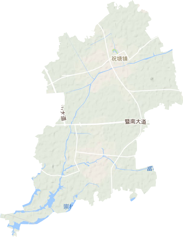 祝塘镇地形地图