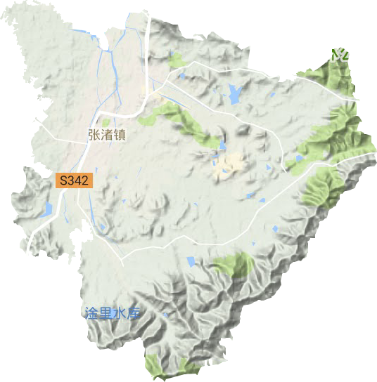 张渚镇地形地图