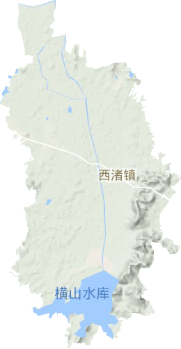西渚镇地形地图