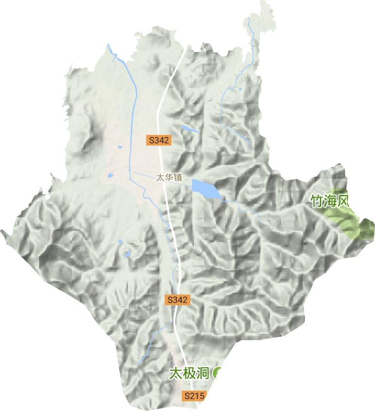 太华镇地形地图