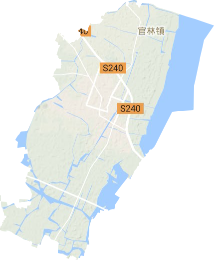 官林镇地形地图