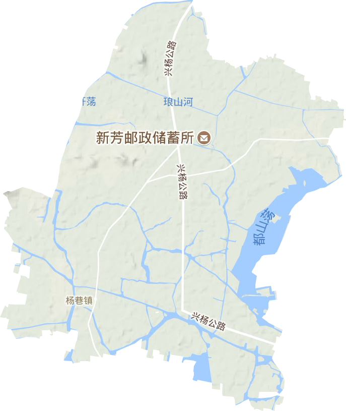 杨巷镇地形地图
