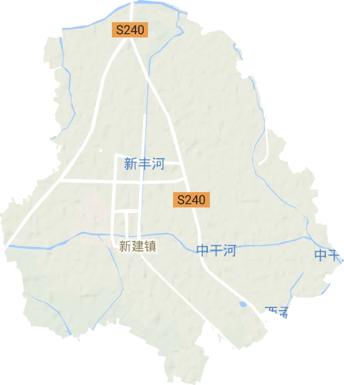 新建镇地形地图